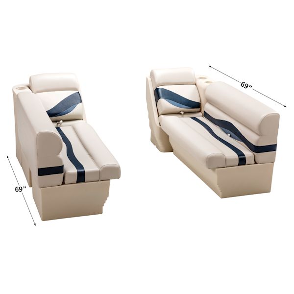 Wise Pontoon Boat Seat Set WS14011